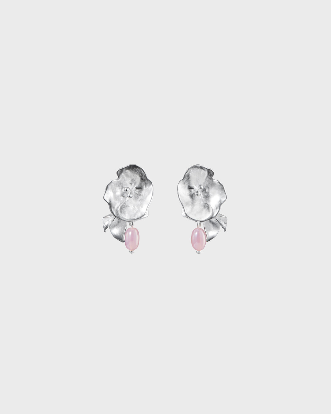 Pink Ribbon 2024 earrings Summer Night Rose silver