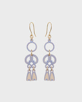 Pretzel plywood earrings blue